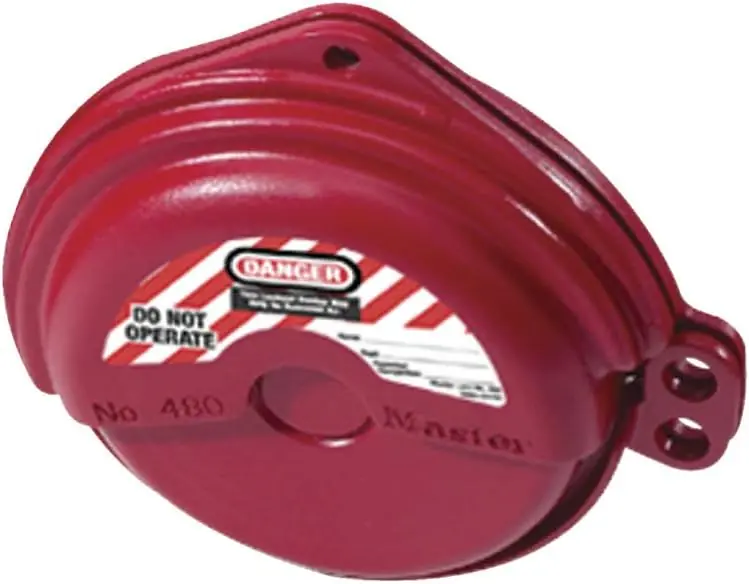 SK0377994-US20260702-105043-0 Master Lock 480 Lockout Tagout Rotating Gate Valve Lockout, Red - Image 1