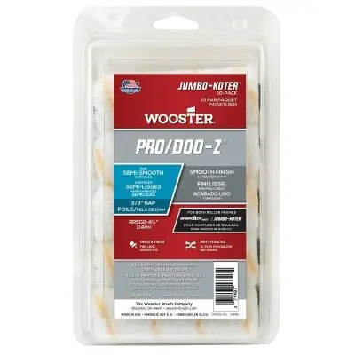 Wooster 0RR5020044 Pro/Doo-Z Jumbo-Koter Mini Roller Covers 10 Pack 4-1/2 in