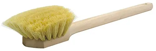 Weiler 44017 Wood Block Utility Scrub Brush 20 Inch Handle White Tampico