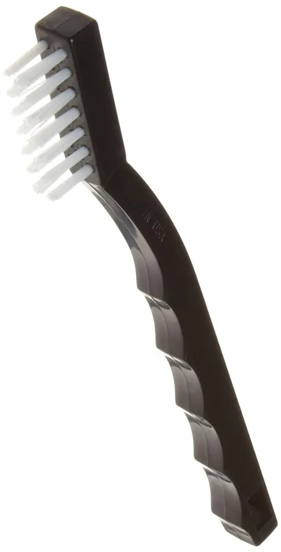SK0378355-US20260702-105043-0 Weiler 44609 Small Hand Wire Scratch Brush White Nylon Fill Plastic Block 3 x 7 Rows Made in USA - Image 1