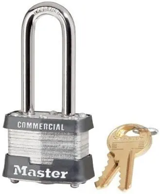 Master Lock 3DLHCOM 4 Pin Tumbler Safety Padlock Keyed Different 1-9/16 inches
