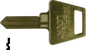 American Lock AK6BOX Key Blank 6 Pin For APTC14 APT2001