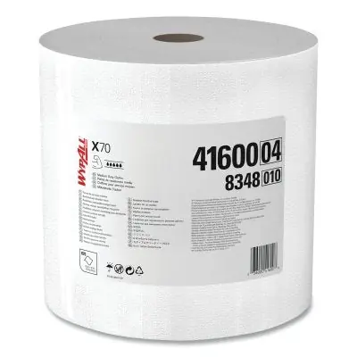 Kimberly-Clark Professional 41600 WypAll X70 Cloths White 870 Sheets Per Roll