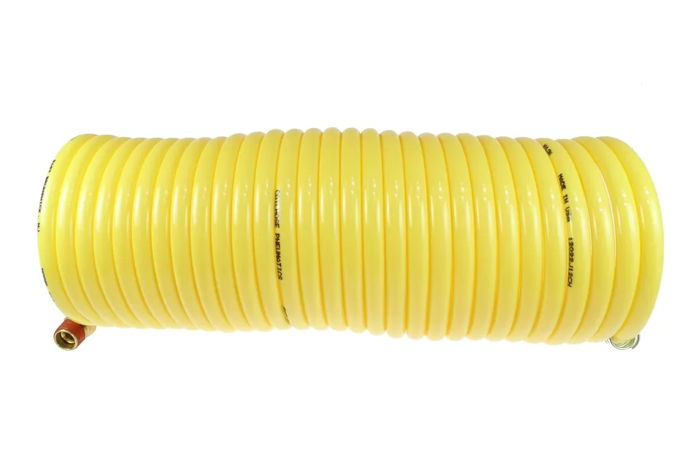 SK0378870-US20260702-105043-0 Coilhose Pneumatics N38-12B Coiled Nylon Air Hose 3/8-Inch ID 12-Foot Length 3/8-Inch Swivel Fittings - Image 1
