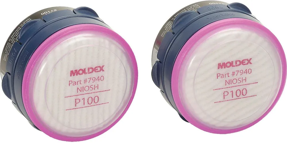 SK0378956-US20260702-105043-0 Moldex 7140 Organic Vapor Cartridge P100 Disk Filter Combination for 7000 7800 9000 Series Reusable Respirators - Image 1