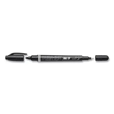 Markal 96283 Dura-Ink Dual Tip Black 0.7 mm and 1 mm Tip