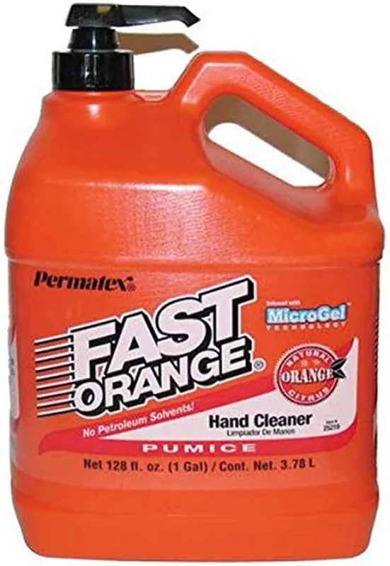 SK0379113-US20260702-105043-0 Fast Orange 25219 Pumice Lotion Hand Cleaner Citrus Bottle with Pump 1 gal - Image 1