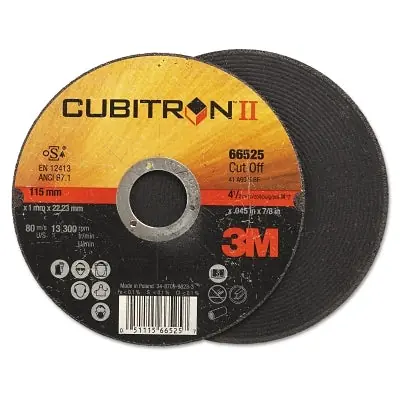 3M 7100228953 Cubitron II Cut-Off Wheel 60 Grit 4-1/2 in dia 13300 rpm