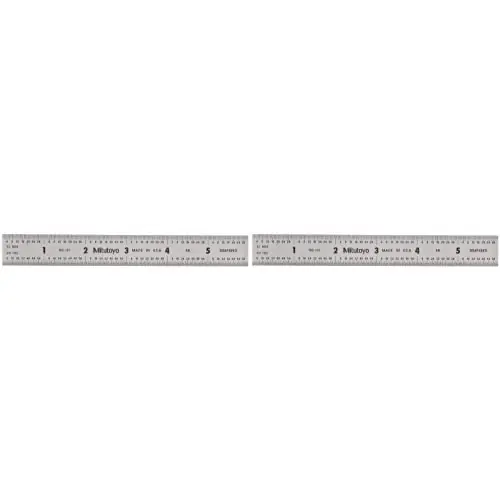 Mitutoyo 182-101 Series 182 Steel Rulers 6 inch 4R Wide Stainless Steel Rigid