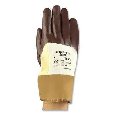 SK0379868-US20260702-105043-0 Ansell 104648 28-507 Coated Gloves Nitrile Size 9 Brown - Image 1