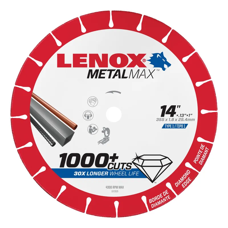 Lenox 1972929 Diam Cutoff Wheel 14 x 1