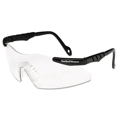 Smith And Wesson 19794 Magnum 3G Safety Glasses Clear Polycarbonate Lens Anti-Fog Black Nylon Universal