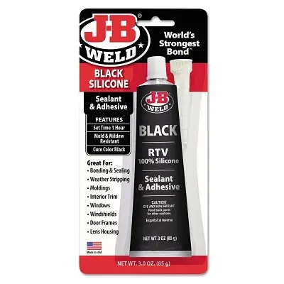 J-B Weld 31319 Black Silicone Sealant & Adhesive 3 oz Tube