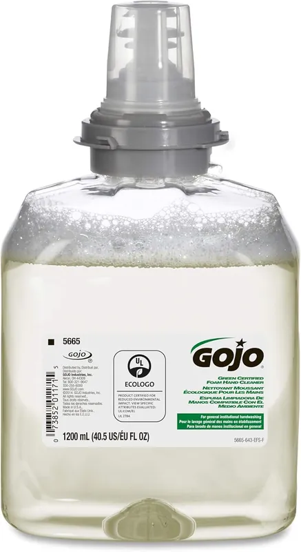 SK0380124-US20260702-105043-0 Gojo 5665-02 Green Certified Foam Soap TFX Dispenser Refill 1200ml - Image 1
