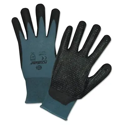 PIP 715SBP/L Bi-Polymer Palm-Coated Gloves Large Black/Gray