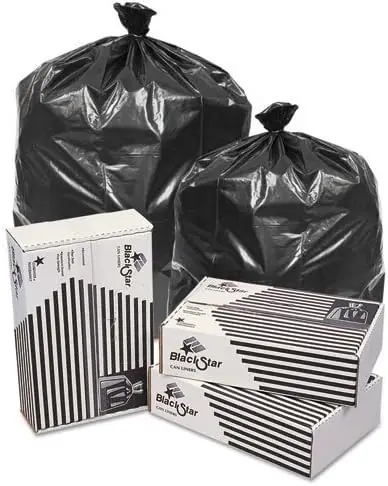 SK0380343-US20260702-105043-0 Pitt Plastics MR38604MK 60 Gallon Trash Bag Black 38x60 - Image 1