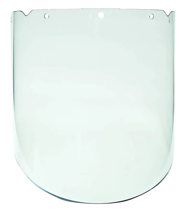 MSA 10115844 V-Gard Visor Elevated Temperature Polycarbonate Clear Tint Antifog Antiscratch Coating 9.25x17x0.098