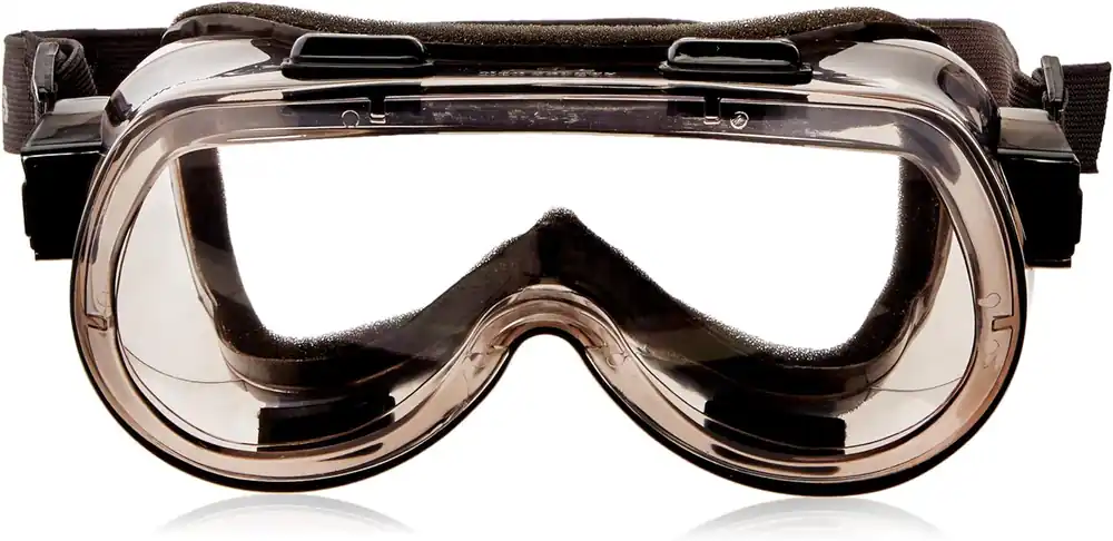 MCR Safety 2400F Verdict Polyvinyl Chloride Strap Foam Lining Safety Goggle Smoke Frame Clear Lens 1 Pair