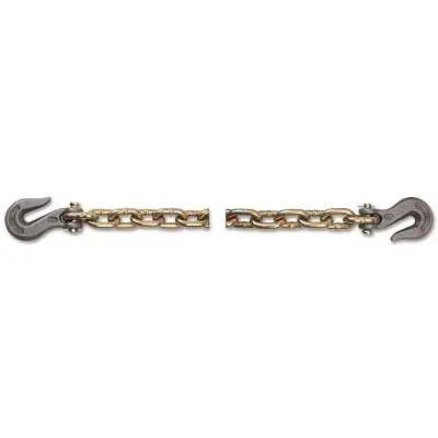 Peerless 5262363 Domestic Grade 70 Binder Chain Assembly 3/8 inch 6,600 lb Working Load Limit Yellow Zinc