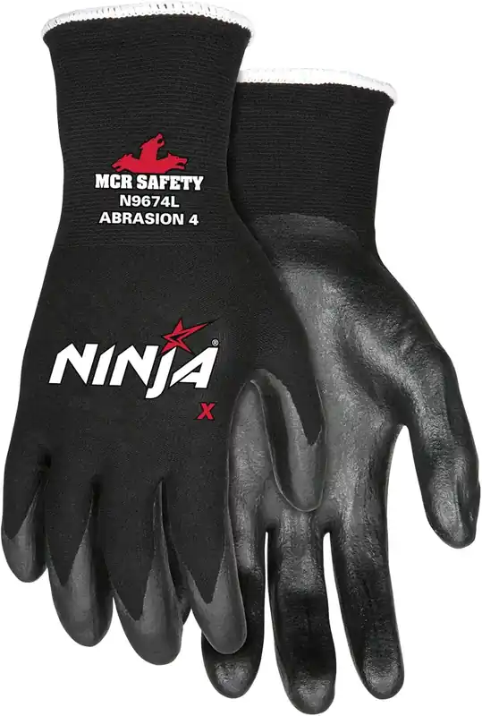 SK0381334-US20260702-105043-0 MCR Safety N9674M Ninja X Work Gloves Medium Bi-Polymer Coated - Image 1