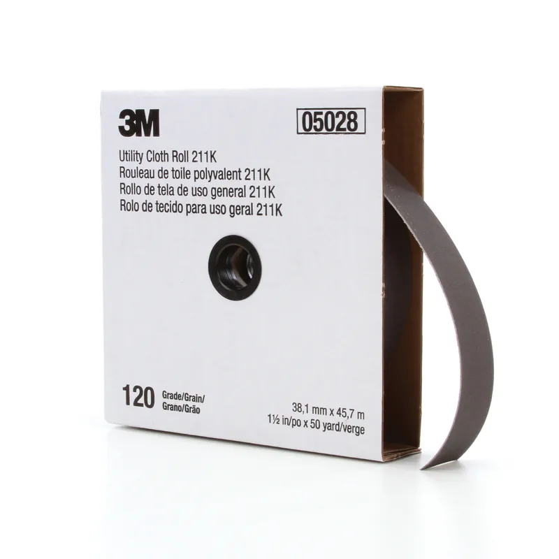 SK0381461-US20260702-105043-0 3M 7000118336 Utility Cloth Roll 120 grit 50 yd - Image 1
