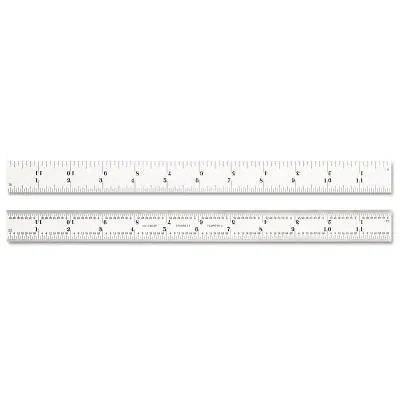 L.S. Starrett 52679 Spring Tempered Rule 12 in 4R Measurement Type