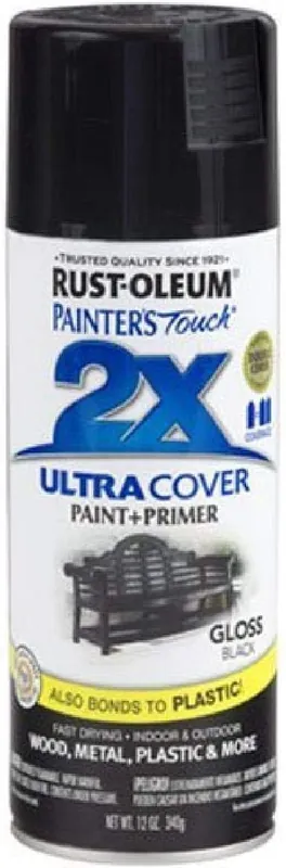 SK0381545-US20260702-105043-0 Rust-Oleum 334026 Painter's Touch 2X Ultra Cover Spray Paint Gloss Black 12 Oz - Image 1