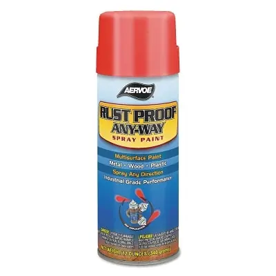 Aervoe 302 Any-Way RustProof Enamel 12 oz Aerosol Can Safety Yellow High-Gloss