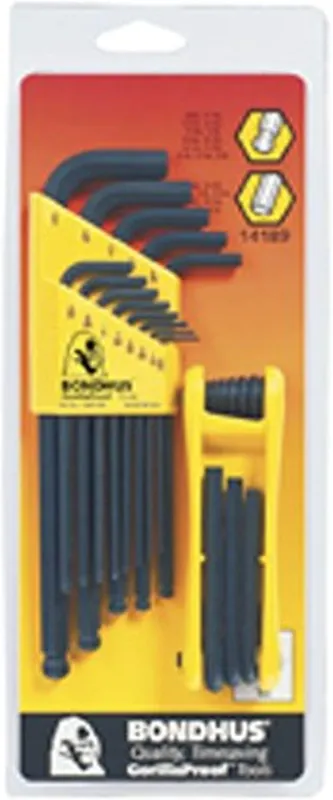 Bondhus 14189 Bonus Pack Balldriver L-wrench Set & GorillaGrip Hex Fold-up Set