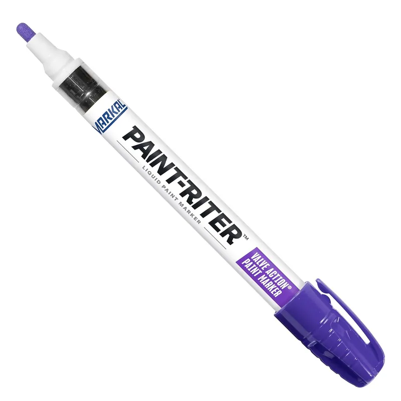 Markal 96817 Paint-Riter Valve Action Fast-Drying Liquid Paint Marker 1/8 in Bullet Tip Purple (Pack of 12) Made in USA