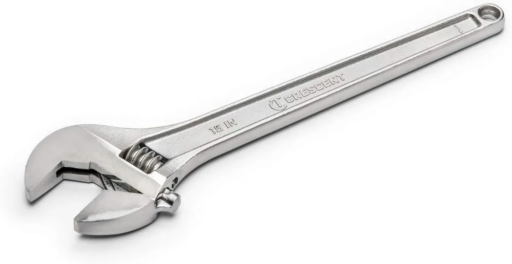 SK0382040-US20260702-105043-0 Crescent AC215BK Adjustable Tapered Handle Wrench Chrome Finish 15 inches - Image 1