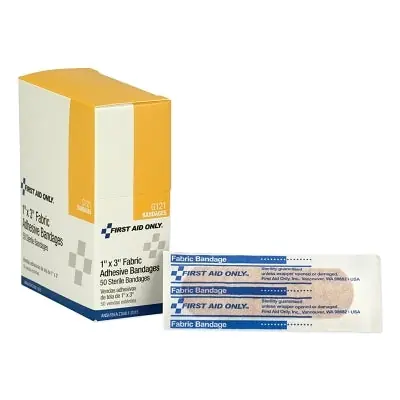 First Aid Only G121 Fabric Bandage 1 in x 3 in 50/Box