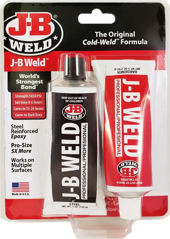 J-B Weld 8281 Professional Size Steel Reinforced Epoxy - Hardener and Steel Pack - 10 oz - 4 Pack