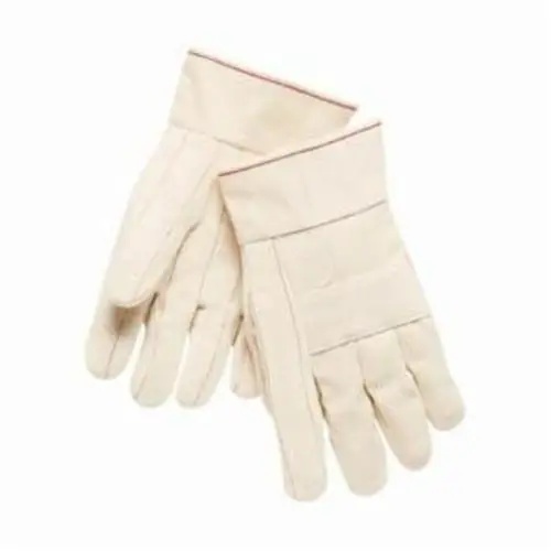 MCR Safety 9124K Hot Mill Gloves Regular Weight Cotton Natural White Band Top Cuff 10-1/2 in