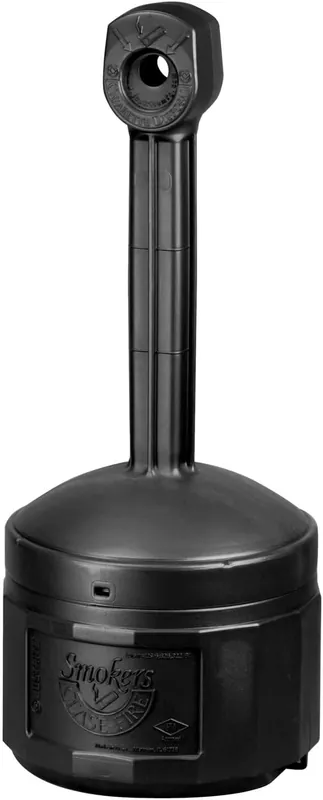 SK0382218-US20260702-105043-0 Justrite 26800D Cease-Fire Deco Black Cigarette Butt Receptacle 4 Gallon - Image 1
