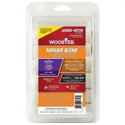 Wooster 0RR5040044 Mohair Blend Jumbo-Koter Mini Roller Covers Power (10 Pack) Replacement MPN