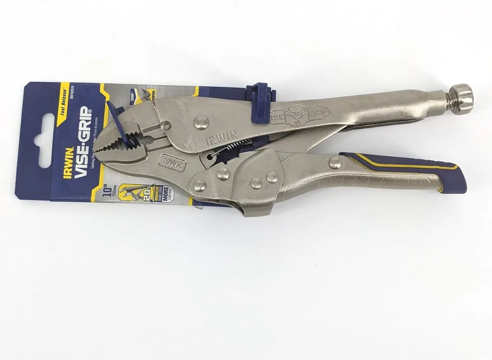 IRWIN IRHT82578 VISE-GRIP Locking Pliers Fast Release Curved Jaw with Wire Cutter 10-Inch