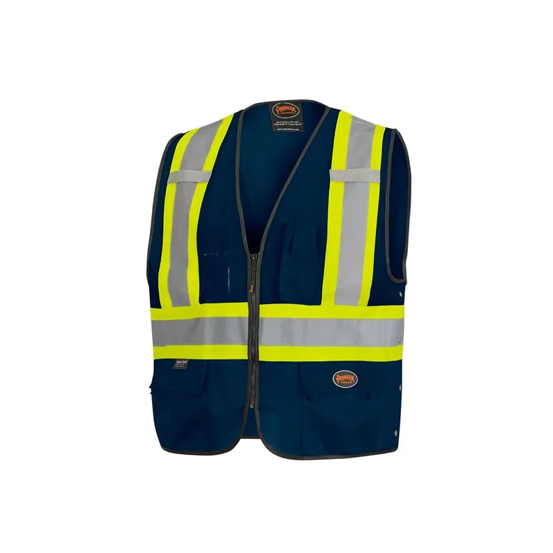 Pioneer V1021580U-2/3XL Safety Vest Navy 2/3XL