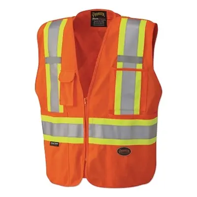 Pioneer V1021150U-4XL Break Away Zip Vest Orange 4XL