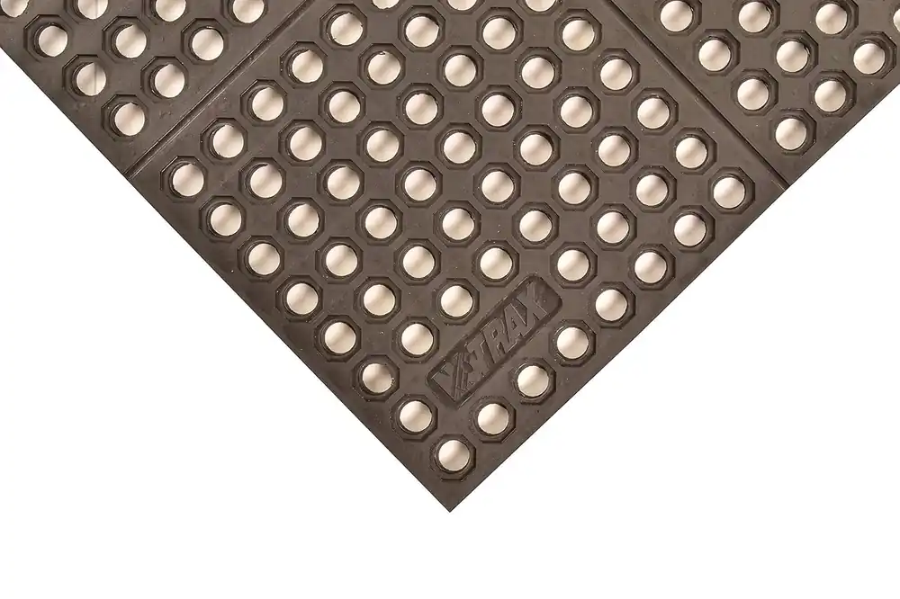 Notrax T56S0035BL Ultra Mat Max Rubber Safety/Anti-Fatigue Mat for Wet or Greasy Areas 3 feet Width x 5 feet Length x 3/4 inches Thickness Black