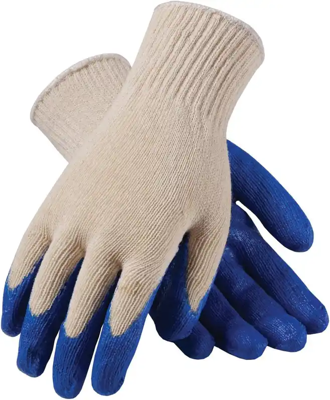 SK0382621-US20260702-105043-0 Pip 39-C122/L Seamless Knit Cotton/Polyester Gloves Large White/Blue 12 Pairs - Image 1