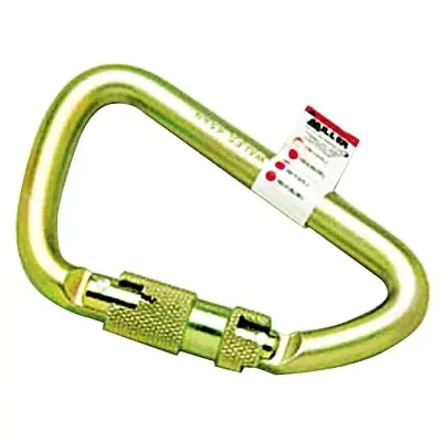 Honeywell 17D-1 Twist Lock Carabiner 4-5/8 L, Carbon Steel, Zinc Plated