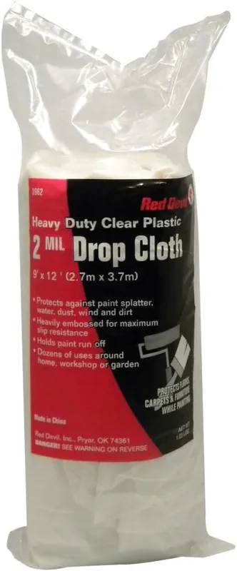 SK0383129-US20260702-105043-0 Red Devil 3962 Plastic Drop Cloth 2 Mil - Image 1