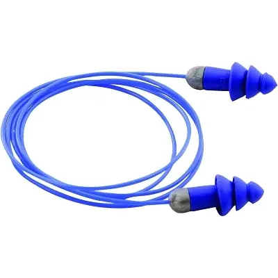 SK0383136-US20260702-105043-0 Moldex 6415 Rockets Reusable Earplugs TPE Blue Metal Detectable with Cord - Image 1