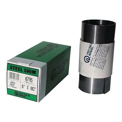Precision Brand 16450 Steel Shim Stock Roll 0.00075 in Low Carbon 1008 1010 Steel 0.01 in x 100 in x 6 in