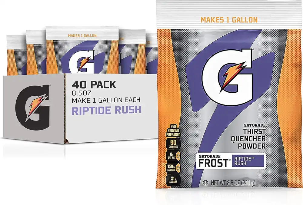SK0383583-US20260702-105043-0 Gatorade 33665 Thirst Quencher Powder Makes 1 Gallon/Pouch Riptide Rush 40 Count - Image 1
