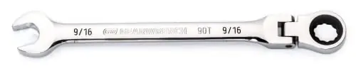 SK0383791-US20260702-105043-0 Gearwrench 86746 9/16 Inch 12 Point Flex Head Ratcheting Combination Wrench - Image 1
