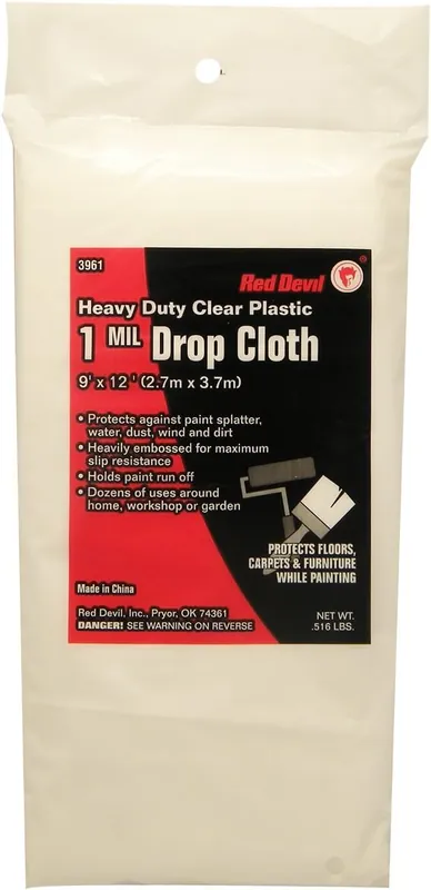 SK0383837-US20260702-105043-0 Red Devil 3961 Plastic Drop Cloth 1 Mil - Image 1