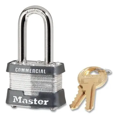 Master Lock 3KALF-0536 Laminated Steel Padlock Silver Gray Keyed Alike 0536
