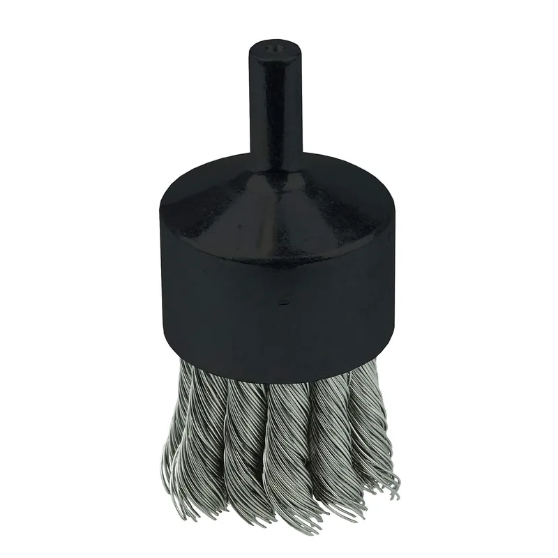 Weiler 10031 Knot Wire End Brush 1-1/8 in. x 0.014 in. Stainless Steel